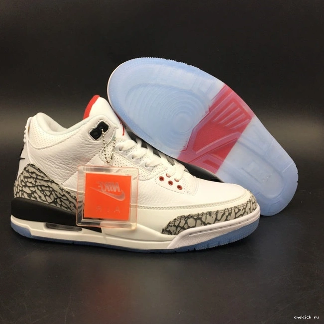 Rep Onekick Jordan3 923096- Free Tailored Throw White 3851 Cement Line 1015